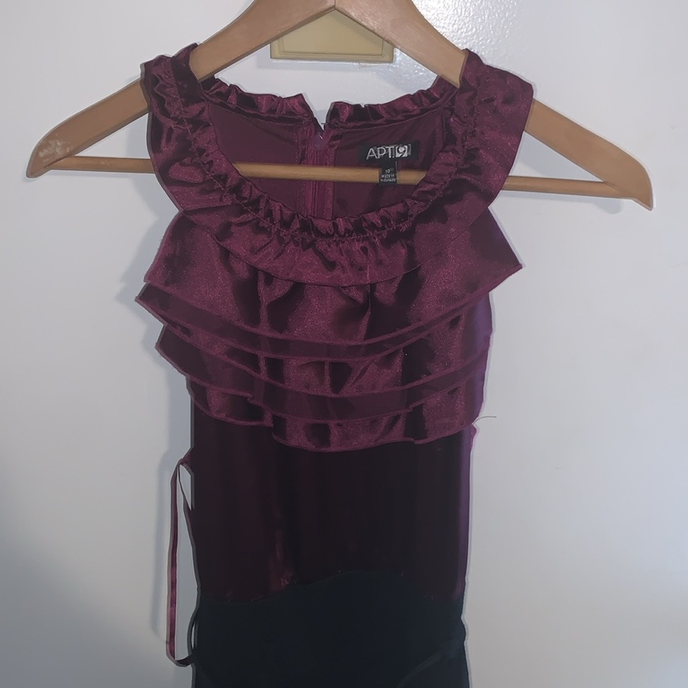 Apt. 9 Sleeveless Ruffle Top Color Block Dress 10 - image 2